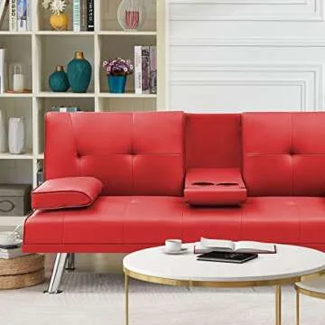 Stylish DKLGG Convertible Futon Sofa Bed for Small Spaces