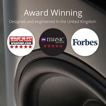 Q Acoustics 3010i Compact Bookshelf Speakers Pair Carbon Black - 2-Way Reflex Enclosure Type, 4" Bas...