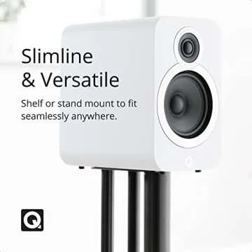 Q Acoustics 3010i Compact Bookshelf Speakers Pair Carbon Black - 2-Way Reflex Enclosure Type, 4" Bass Driver, 0.9" Tweeter - Stereo Speakers/Passive Speakers for Home Theater Sound System