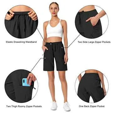 Women's Lightweight Hiking Shorts Quick Dry Water Resistant Cargo