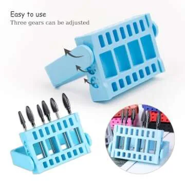 KOOBOOK 16 Holes Acrylic Nail Drill Bit Holder Organizer
