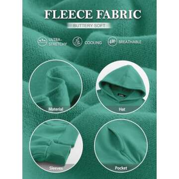 Trendy Queen Womens Oversized Hoodies Fleece Sweatshirts Long Sleeve Sweaters Pullover Fall Outfits Winter Clothes Mint Green M