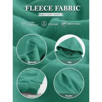 Trendy Queen Womens Oversized Hoodies Fleece Sweatshirts Long Sleeve Sweaters Pullover Fall Outfits Winter Clothes Mint Green M