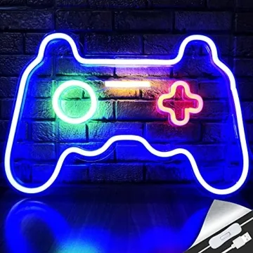 LED Neon Gaming Sign - Gamepad Shape Light for Teen Boys' Game Rooms, Bedrooms - Gamer Gift, Gaming ...