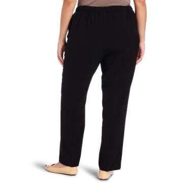 Briggs New York Womens Plus-Size All Around Comfort Dress Pants, Black, 22 Plus Short