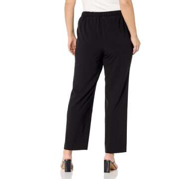 Briggs New York Womens Plus-Size All Around Comfort Dress Pants, Black, 22 Plus Short