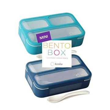 Mini Bento-Box Lunch & Snack Boxes Set | BPA-Free & Leakproof