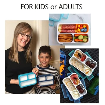 Mini Bento-Box Lunch & Snack Boxes Set | BPA-Free & Leakproof
