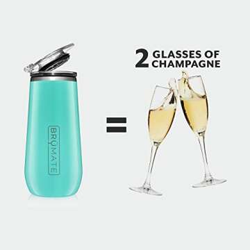 BrüMate 12oz Insulated Champagne Flute with Flip-Top Lid