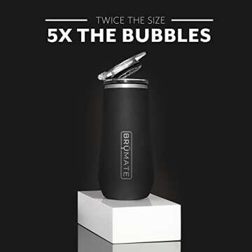 BrüMate 12oz Insulated Champagne Flute with Flip-Top Lid