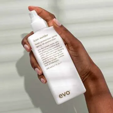 EVO Icon Welder Heat Protection Spray - Leave-In Heat Protectant - Provides Style Support & Adds Shine - 200ml / 6.8fl.oz
