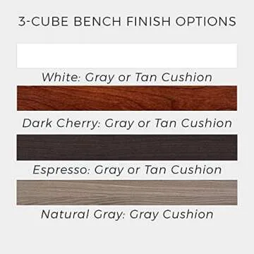 ClosetMaid 3 Cube Bench Home Organizer, White/Tan