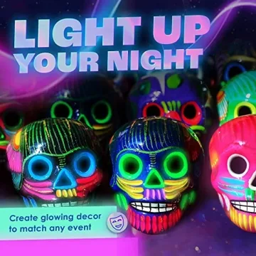 Neon Nights Glow in The Dark Neon Acrylic Paint Set of 8