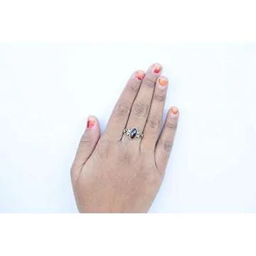 Garnet Stone Ring Handmade 925 Sterling Silver Gift for Her