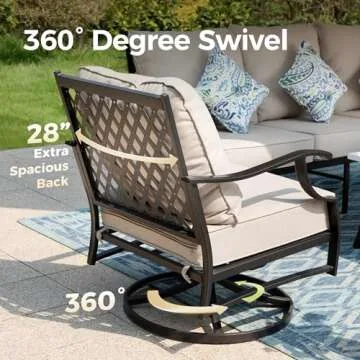 MIXPATIO 4-Pc Outdoor Patio Furniture Set - Comfort & Style