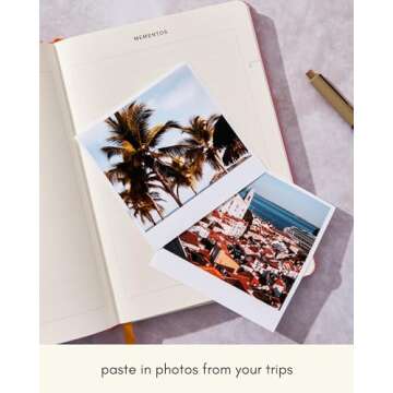 Kunitsa Co. Travel Journal - Guided Notebook for Travelers to Plan & Reflect on Vacations & Trips. Keepsake Travel Gift, Lavender Pink