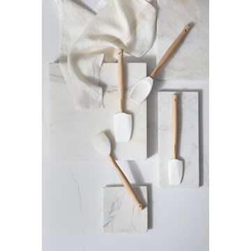 Le Creuset Silicone Craft Series Small Spatula, 11 1/8" x 1 3/4", White