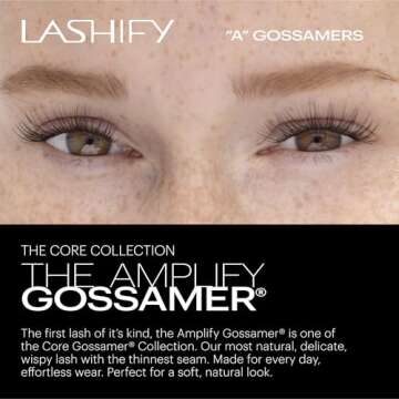 Lashify Amplify 12mm Gossamer DIY Eyelash Extensions Refill - Effortless Natural Look