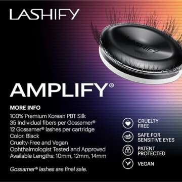 Lashify Amplify 12mm Gossamer Eyelash Extensions Refill
