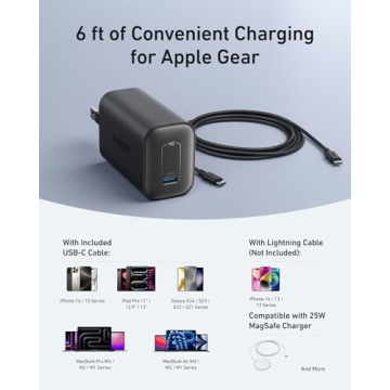 Anker 100W Nano Charger with USB-C Cable and MagSafe