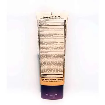 Kokua Sun Care SPF 50/80 Lotion Hawaiian Reef Safe Non Nano Zinc Oxide Sunscreen for Face & Body, Moisturizing Sun Protection Cream, Mineral Water Resistance, Cruelty Free, Natural Vegan Formula