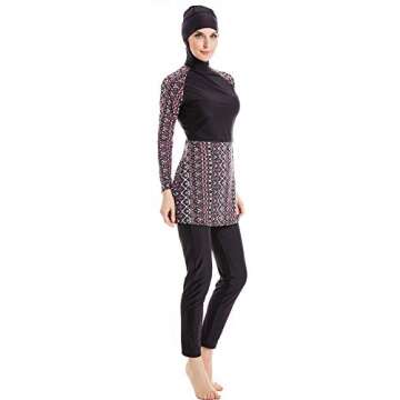 TianMaiGeLun Women's Long Sleeve Burkini Swimwear