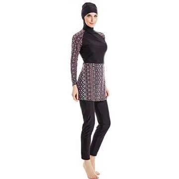TianMaiGeLun Women's Long Sleeve Burkini Swimwear