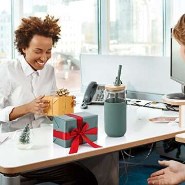 Stylish 20oz Glass Tumbler with Silicone Sleeve