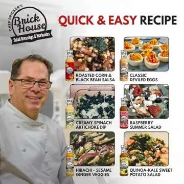 Low Sodium Salad Dressing, 6pk Six Different Flavors Vegan Salad Dressing Option, Balsamic Vinaigrette Dressing, Avocado Ranch Dressing by Brick House