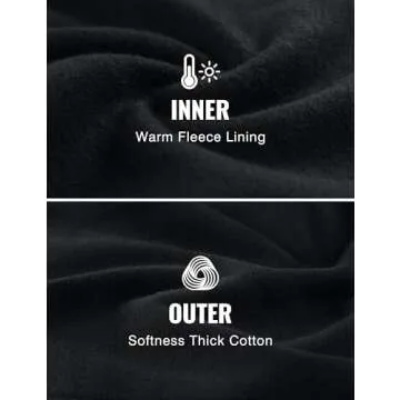 CRZ YOGA Cotton Fleece Lined Sweatpants Women High Waisted Warm Casual Lounge Jogger Pants with Pockets Black Small