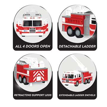 Driven by Battat Toy Trucks with Lights & Sounds for Kids