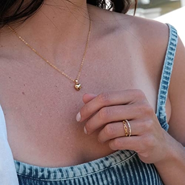 Espere Gold Plated Simple Link Ring Women's Minimalist Jewelry