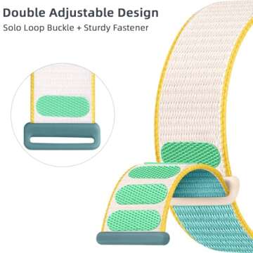WJK Compatible with Apple Watch Bands for women 44mm 38mm 41mm 40mm 45mm 46mm 49mm, Nylon Solo Strap...