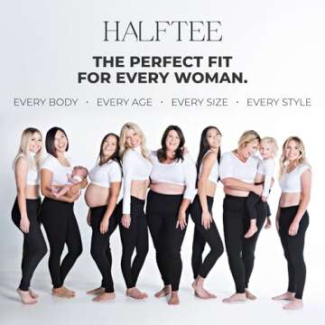 HALFTEE Cap Sleeve Layering Tee | Demi Cami for Women & Teens | Cute Crop Top | White - Large