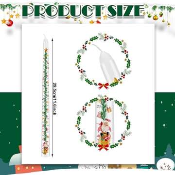Jutom 3 Pcs Christmas Advent Countdown Candles for Joyful Holidays