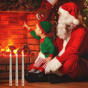 Jutom 3 Pcs Christmas Advent Countdown Candles for Joyful Holidays