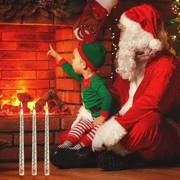 Jutom 3 Pcs Christmas Advent Countdown Candles for Joyful Holidays