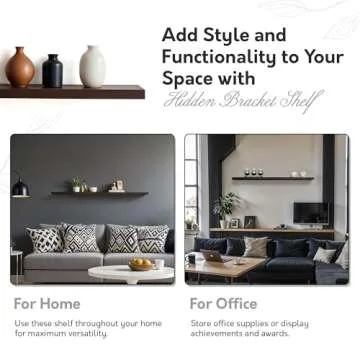 InPlace Durable Floating Wall Shelf - Easy Setup & Stylish