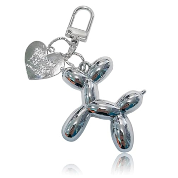 LAEKOU Jelly Balloon Dog Design Keychain - Cute Stylish Bag Charms