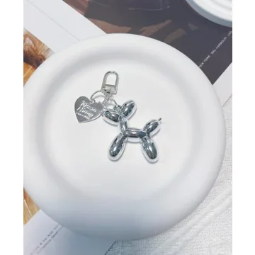 LAEKOU Jelly Balloon Dog Keychain for Women and Girls