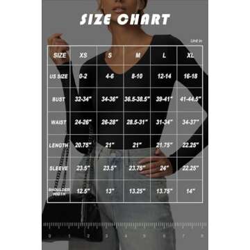 Vertvie Women's Stylish V Neck Long Sleeve Tee