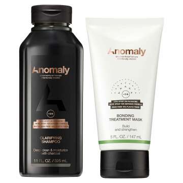 Anomaly Vegan Shampoo & Hair Mask Spa Gift Set - Charcoal & Keratin, Sulfate Free