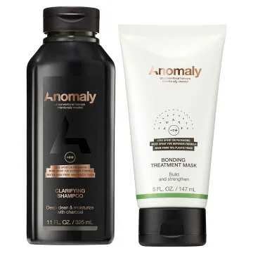 Anomaly Vegan Shampoo & Hair Mask Spa Gift Set - Charcoal & Keratin, Sulfate Free