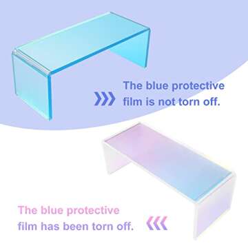 CHENYIYI Nail Arm Rest Aurora Transparency Thickened Acrylic Nail Arm Rest Cushion, Nail Hand Rest Arm Rest for Acrylic Nail, Professional Hand Pillow Manicure Tool with Tearable Protective Film