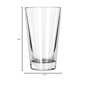 Libbey 16oz Pint Glass Set of 4 with DuraTuff Rim