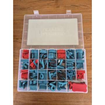 FOOZZILLA Magnetic Letters and Numbers Kit 286 Pcs with Double Side Magnetic Board - Foam Alphabet Letters for Kids Learning ABC and Classroom Educactional Spelling with Storage Box