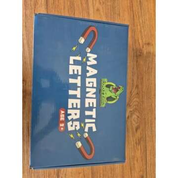 FOOZZILLA Magnetic Letters and Numbers Kit 286 Pcs with Double Side Magnetic Board - Foam Alphabet Letters for Kids Learning ABC and Classroom Educactional Spelling with Storage Box