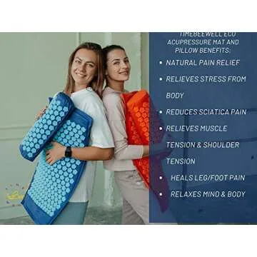 Acupressure Mat & Pillow Set for Back Pain Relief