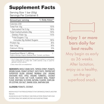 Boobie Bar Lactation Bars for Boosting Milk Supply