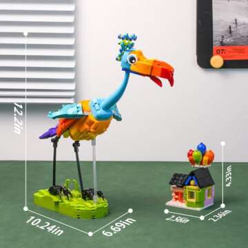 ENJBRICK Kevin Bird Up House Building Sets for Adults,Cute Movie Animal Building Toy Set for Girls and Boys Age 8-14 Years Christmas and Birthday Gifts 602 pcs